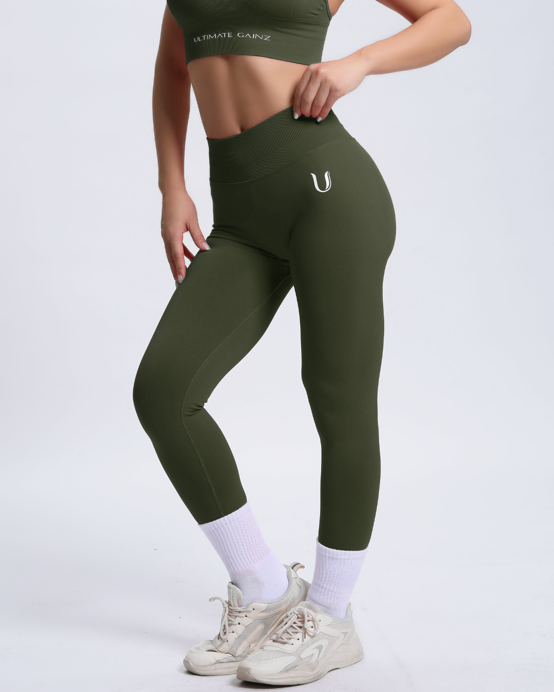 Joy | Legging Sculptant avec Scrunch – Vert