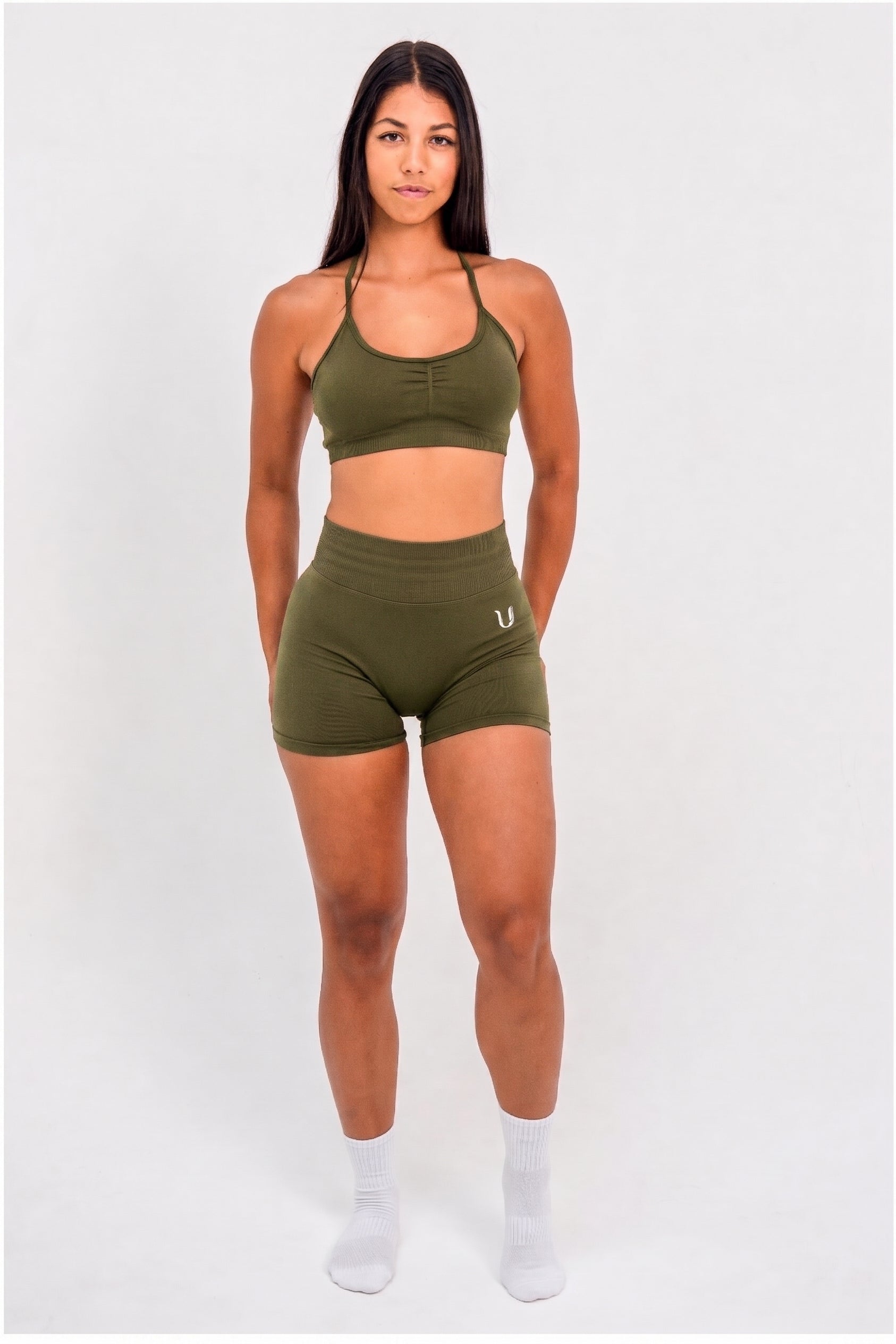 Luna | Premium Seamless Scrunch Short - Groen