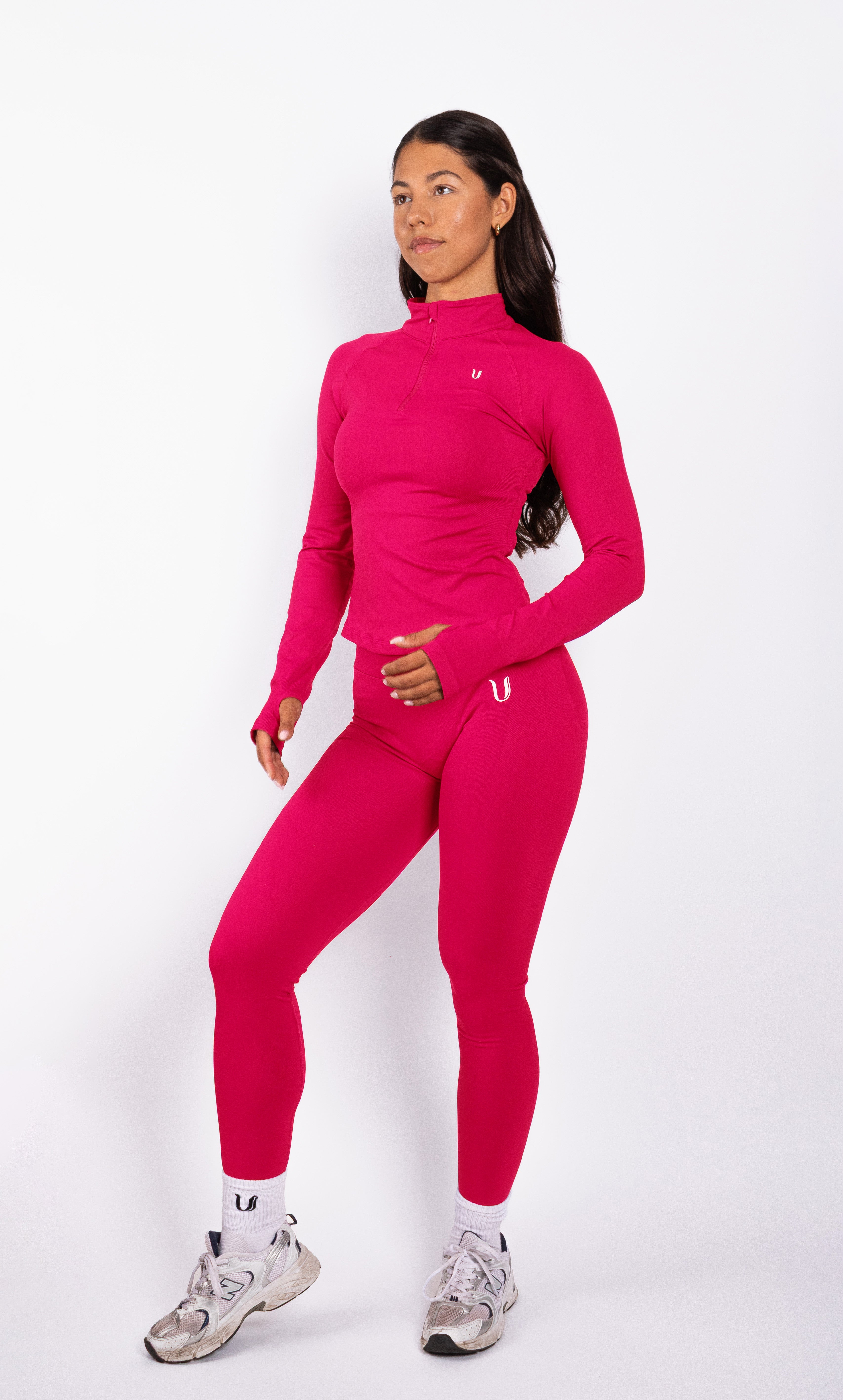 Beau | Premium High Performance Scrunch Leggings - Raspberry