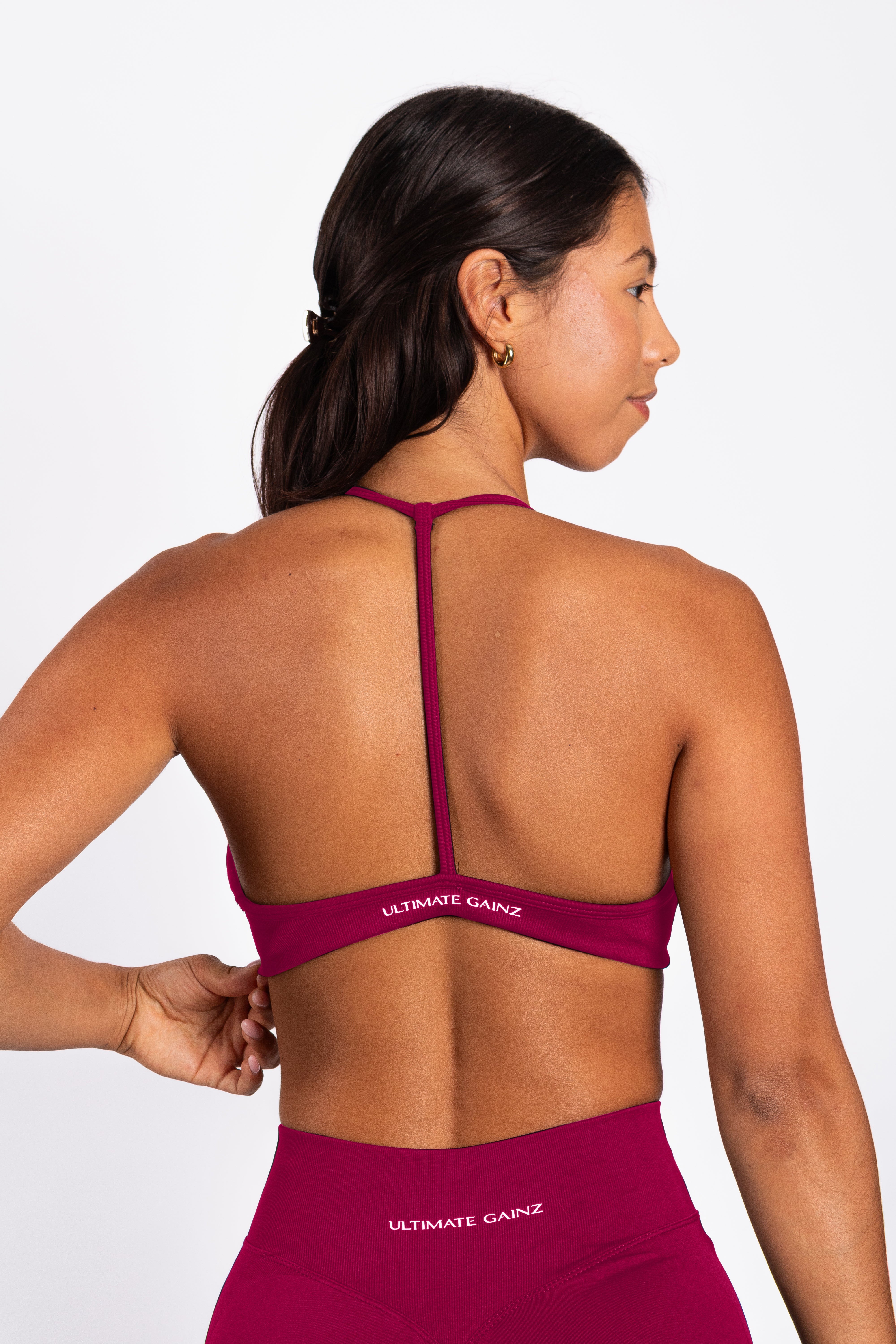Nova | Seamless Open Back Bra – Raspberry