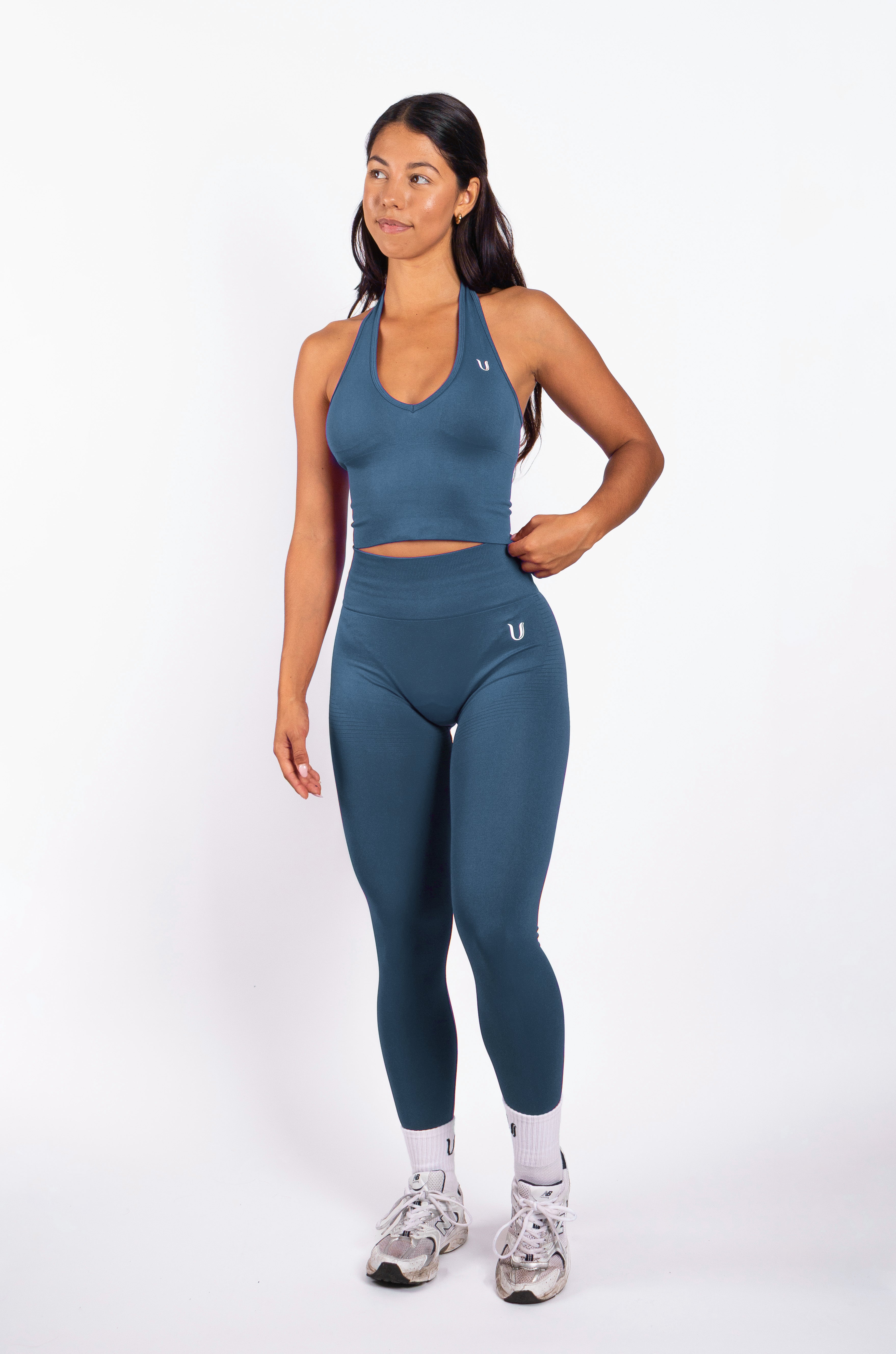 Bibi | Brassière Halter Côtelée Seamless – Rouge