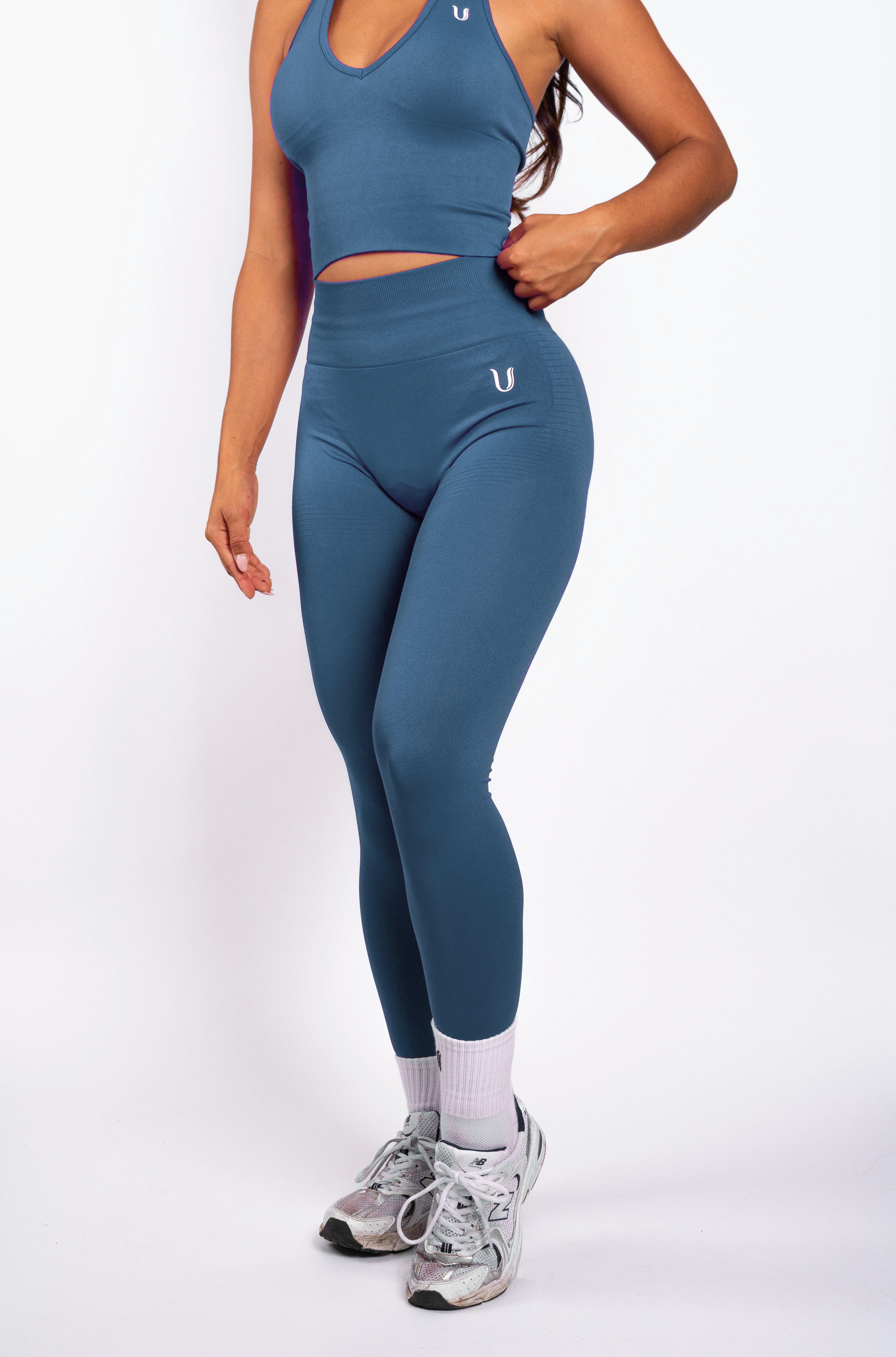Bibi | Legging Côtelé Seamless – Bleu