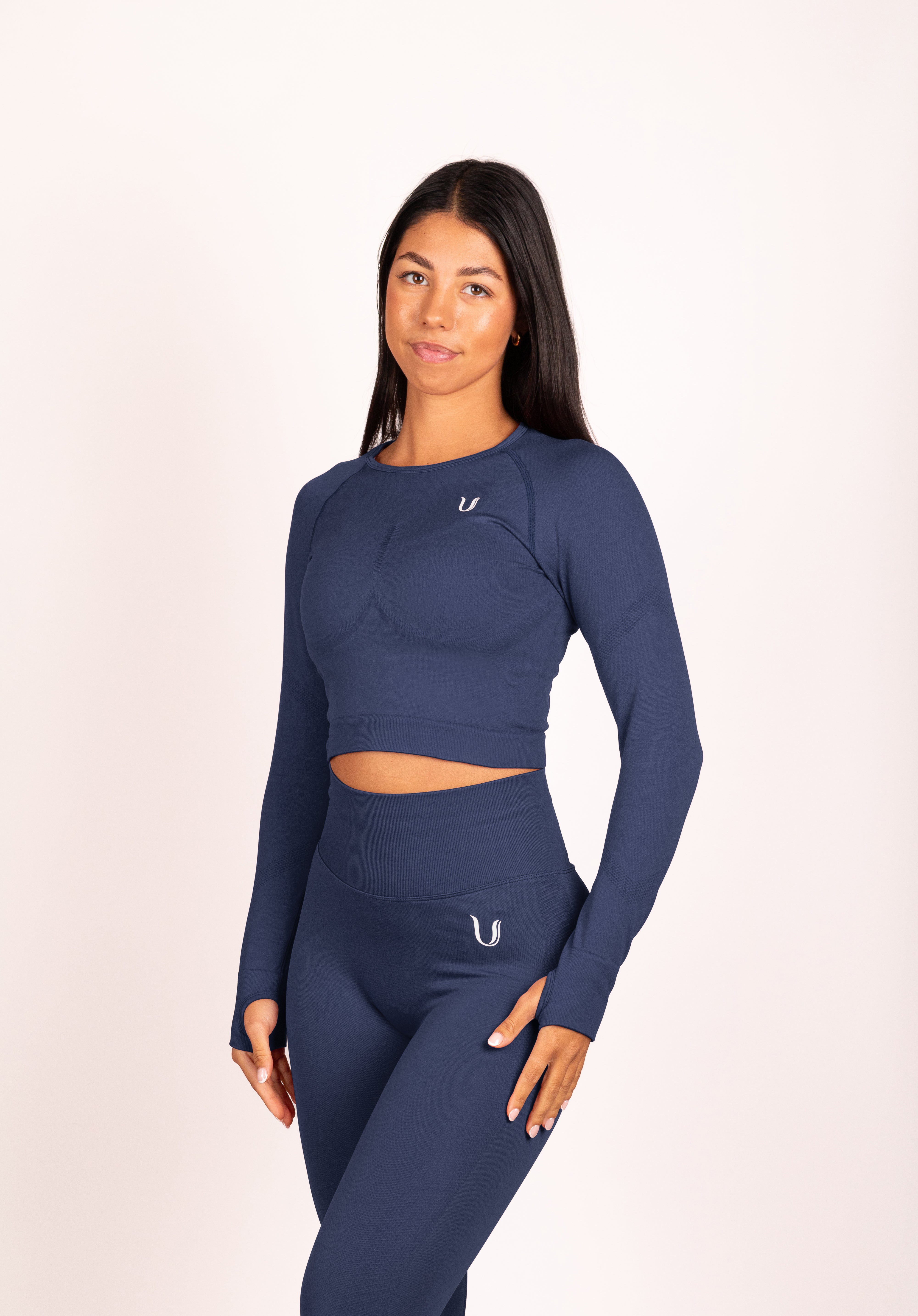 Leonie Lange Mouwen Top Shirt Donkerblauw - Dames sportkleding afbeelding 5