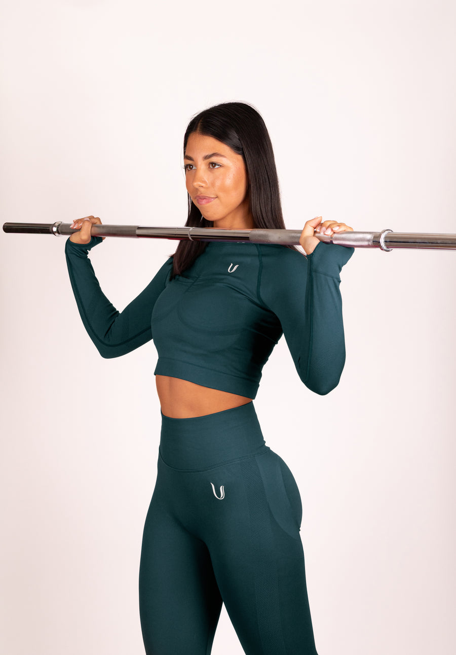 Leonie | Top Manches Longues Shirt - Bleu Vert