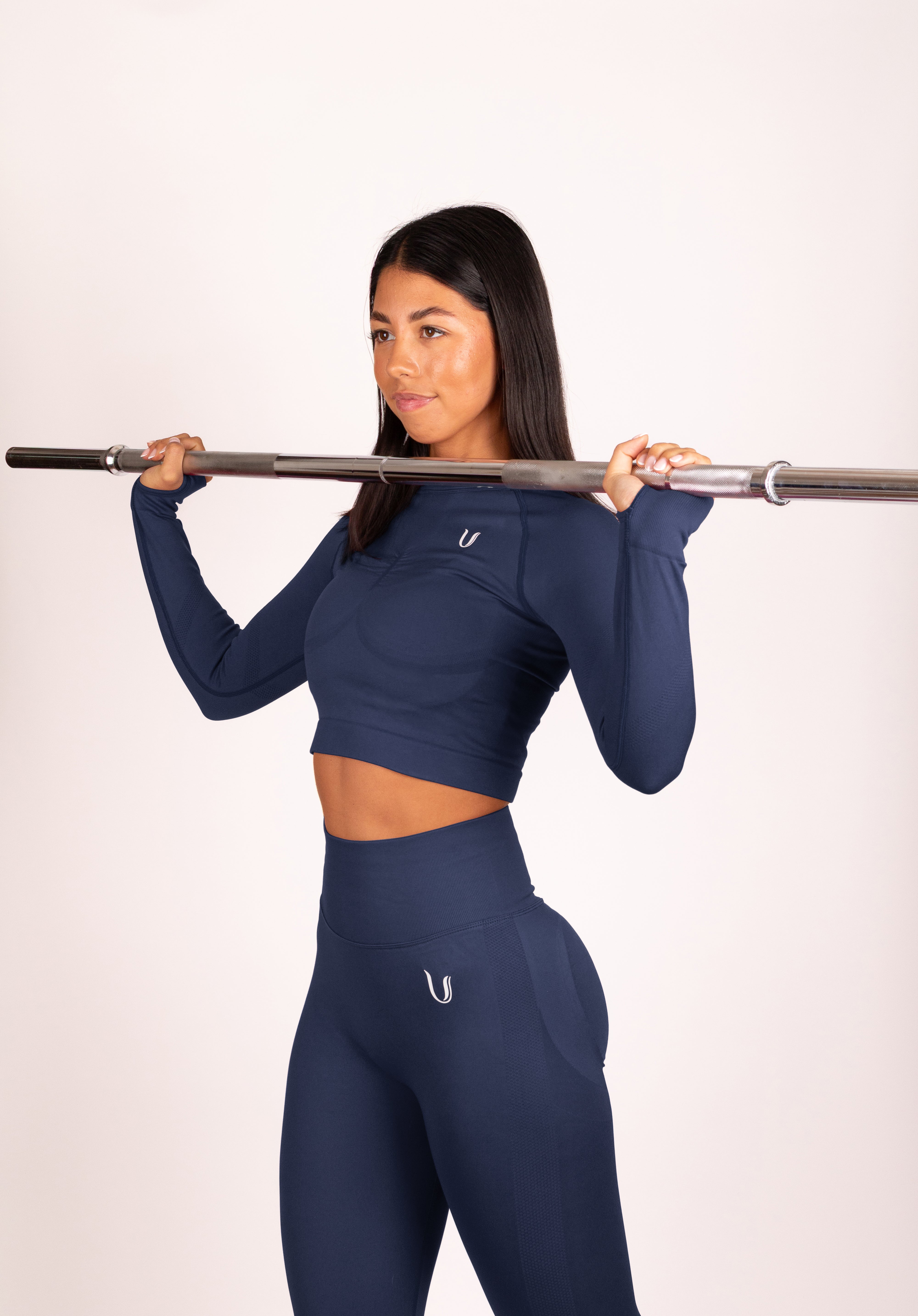 Leonie Premium Scrunch Legging Donkerblauw - Dames activewear detail