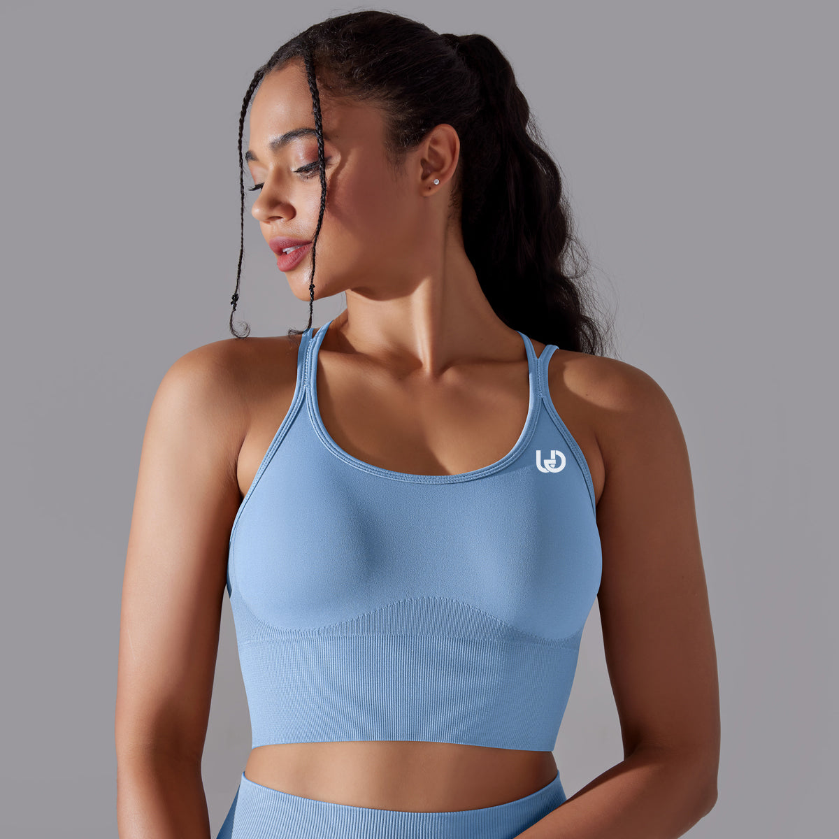 Daisy | Strap Sports Bra - SkyBlue