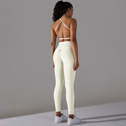 Mila | Ensemble Legging Top - Blanc