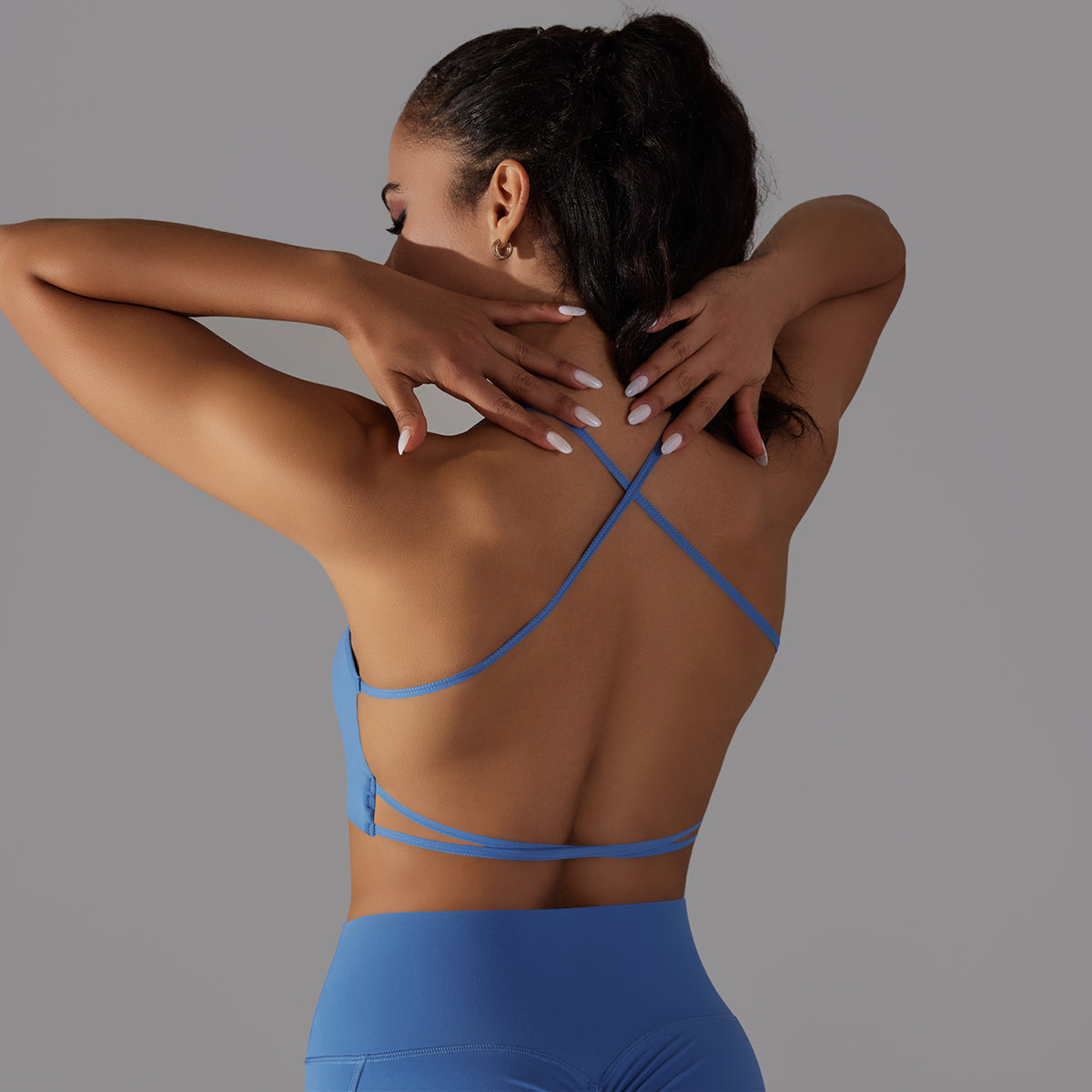 Mila | Strap Sport Bra Blauw - Ultimate Gainz