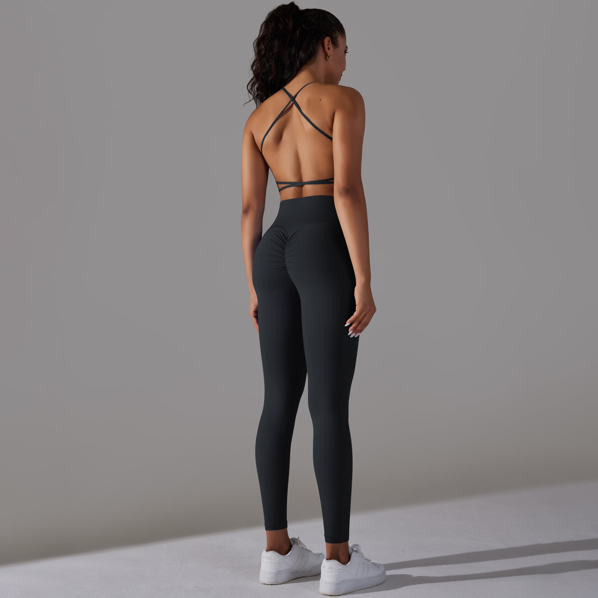 Mila | Ensemble Legging Top - Noir