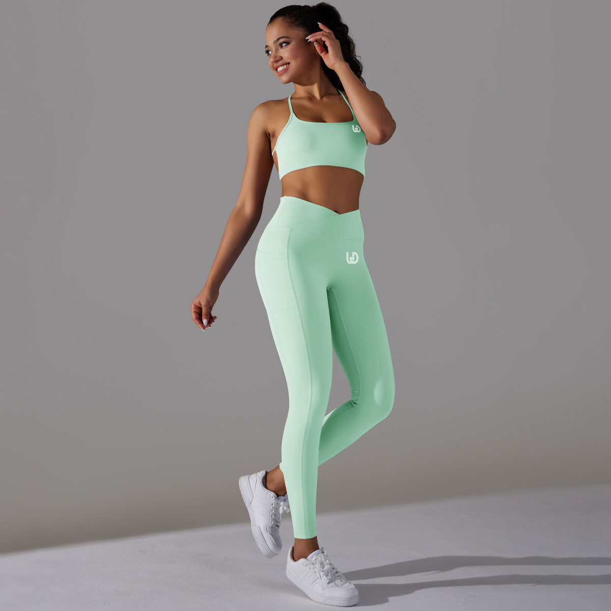 Mila | Ensemble Legging Top - Vert