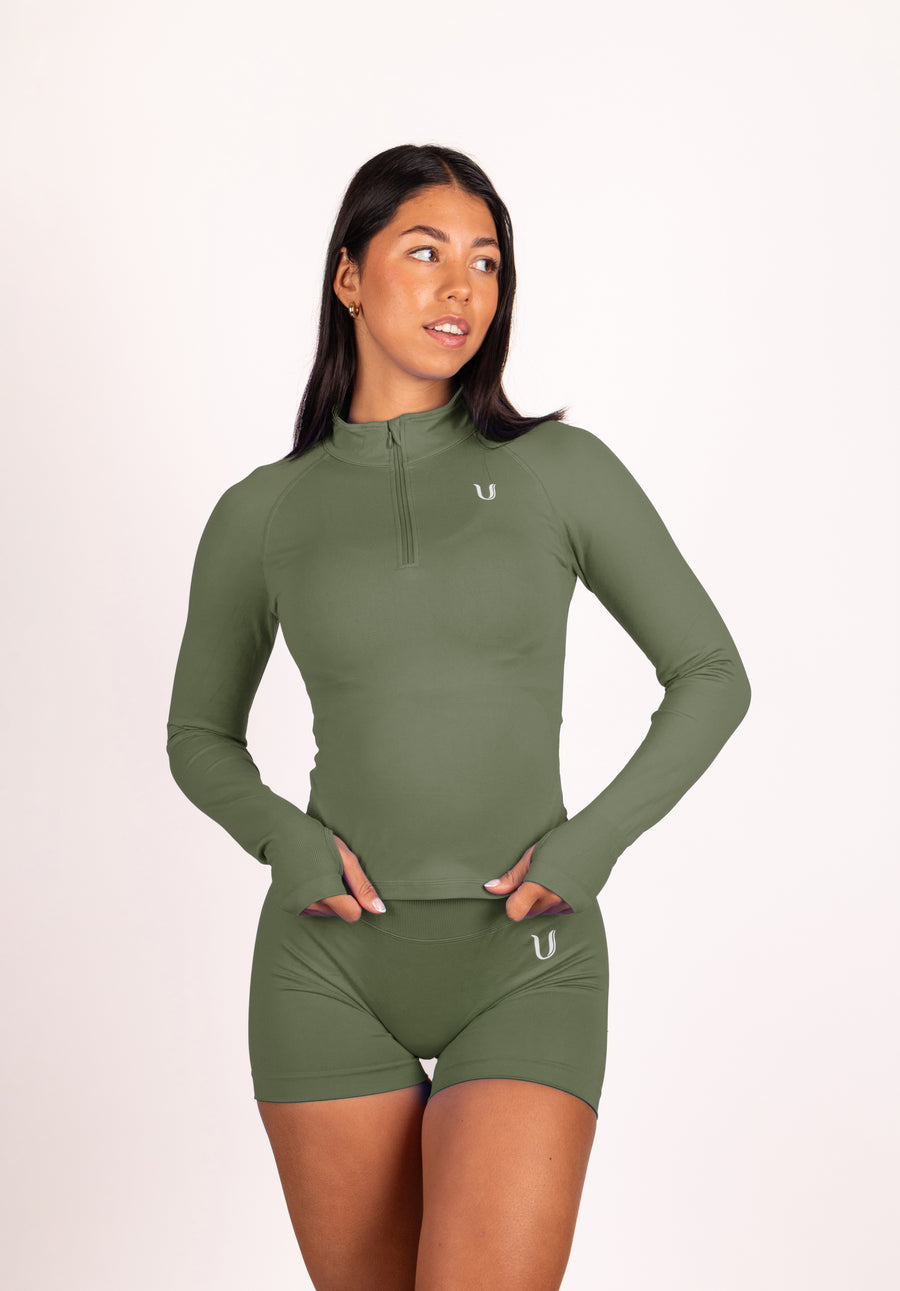 Beau | Premium High Performance Short Scrunch - Vert