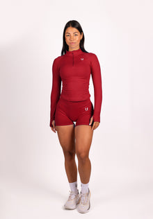Beau Half Zip Lange Mouwen Top Rood - Dames sportkleding afbeelding 25