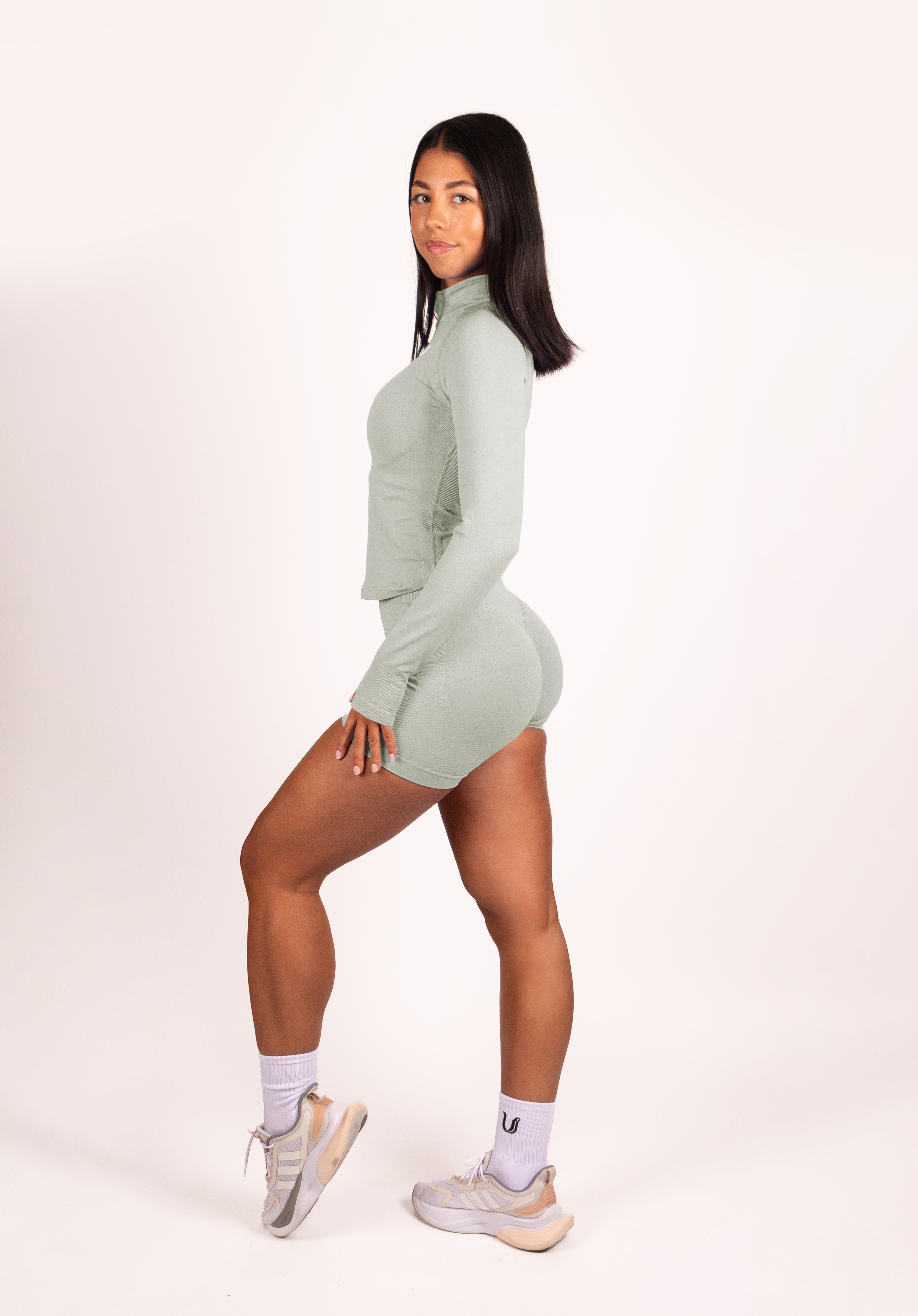 Beau | Premium High Performance Scrunch Shorts - Green