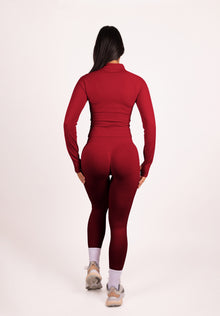 Beau Half Zip Lange Mouwen Top Rood - Dames sportkleding afbeelding 32