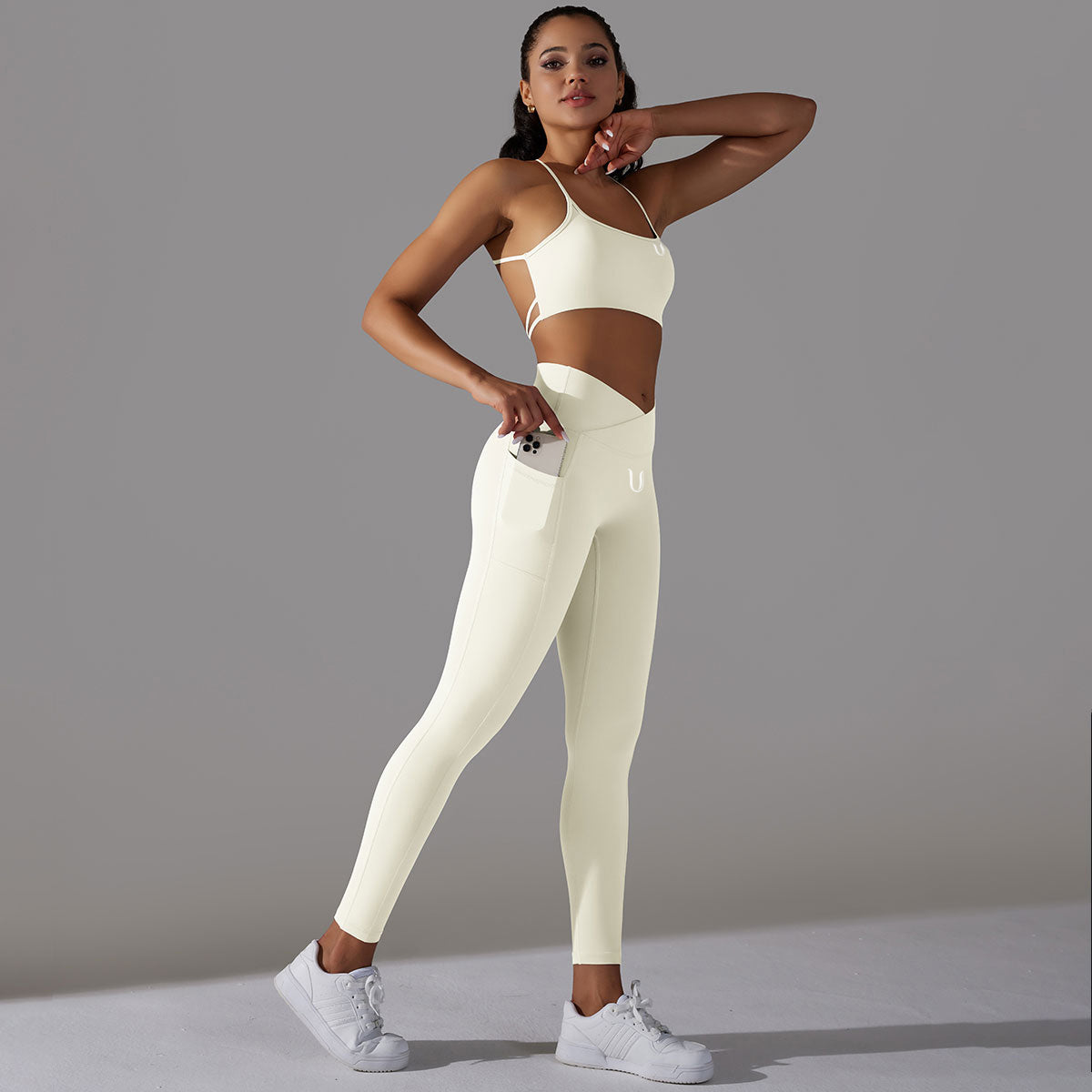 Mila | Legging-Top Set - White