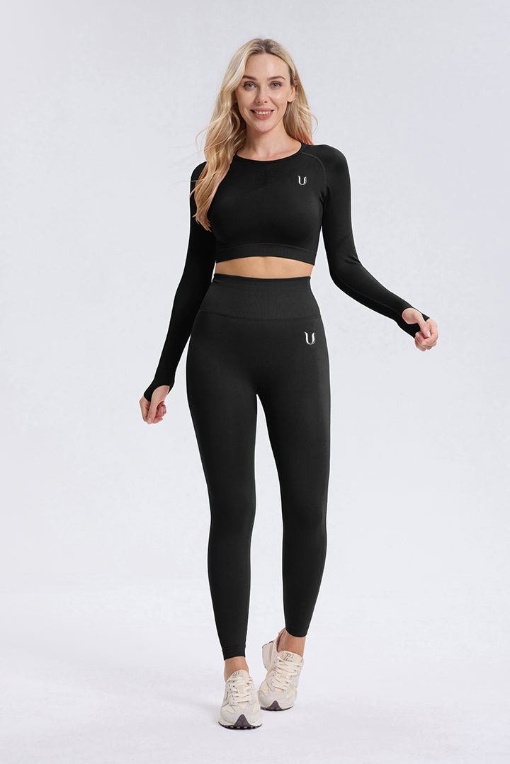 Maeve | High Waist Scrunch Legging - Black