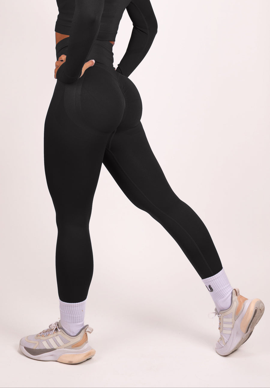 Leonie | Legging Premium Scrunch - Noir