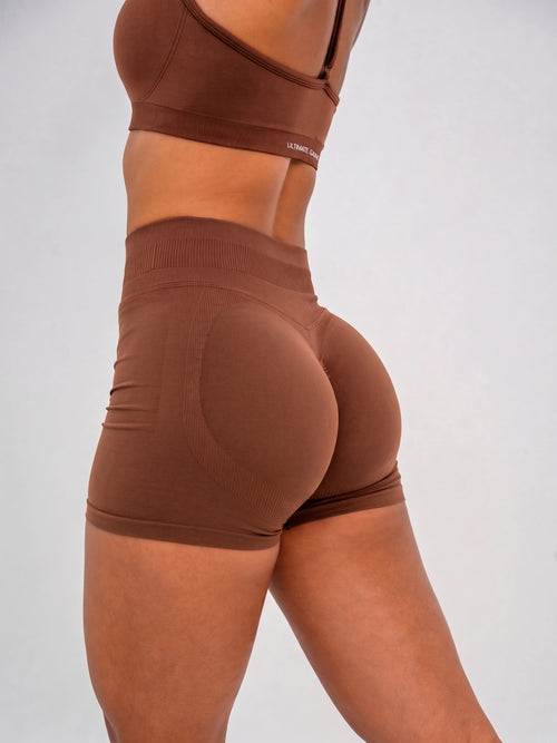 Luna | Premium Seamless Scrunch Short - Bruin