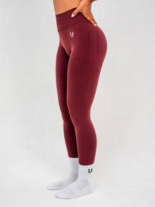 Luna | Premium Seamless Scrunch Legging - Burgundy