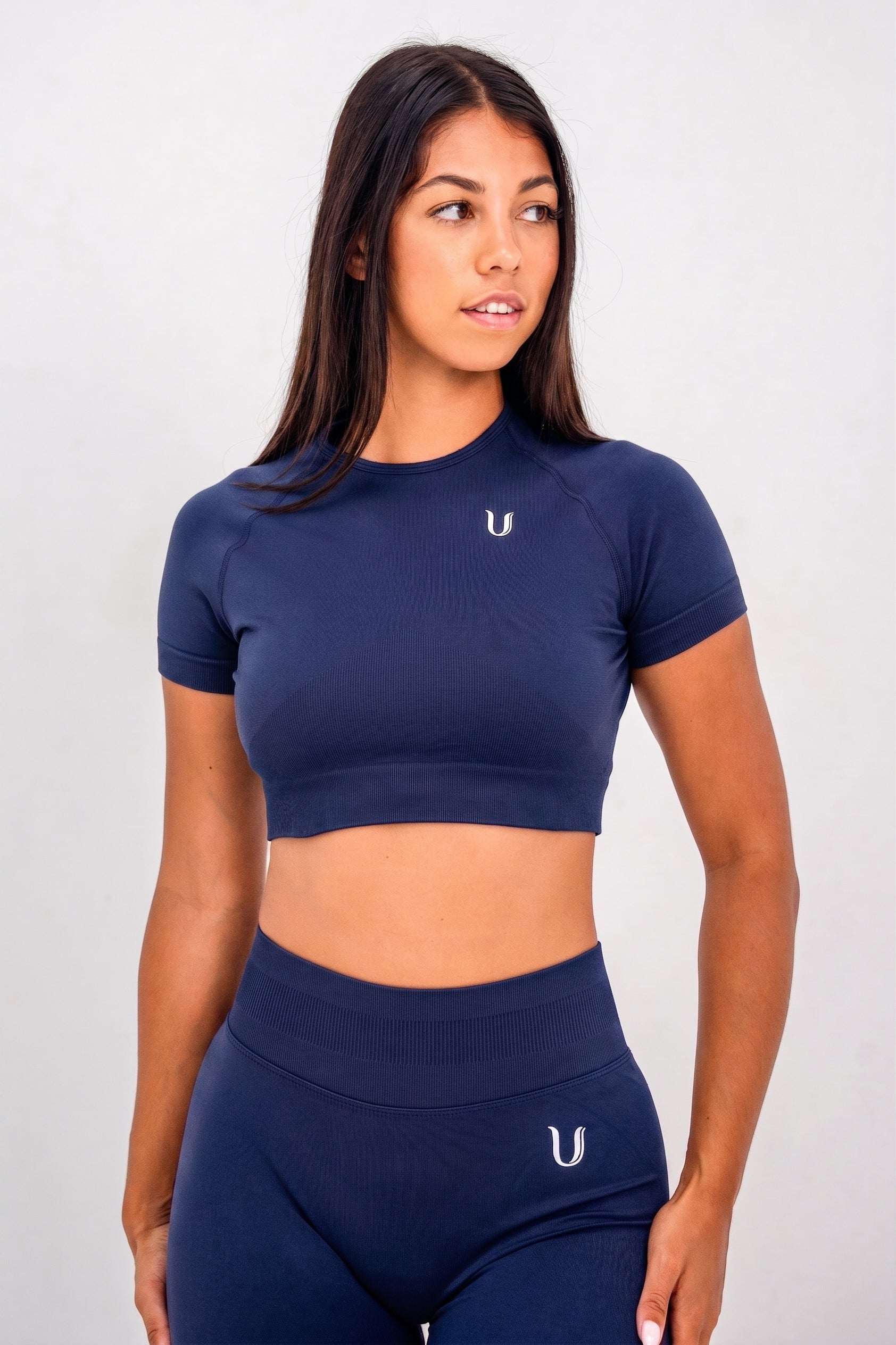 Luna | Premium Seamless Crop Top - Donker blauw