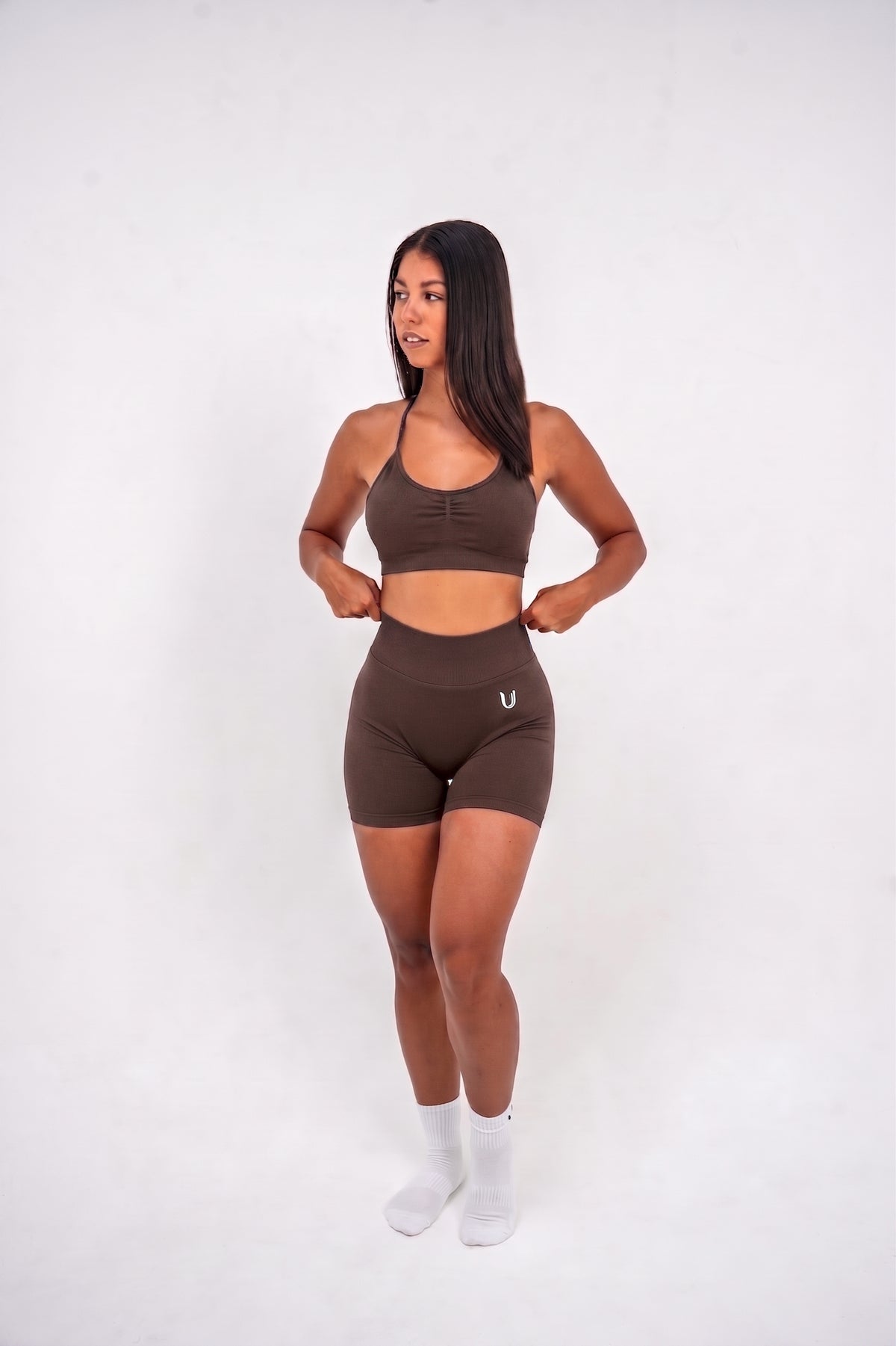 Luna | Premium Seamless Scrunch Short - Bruin