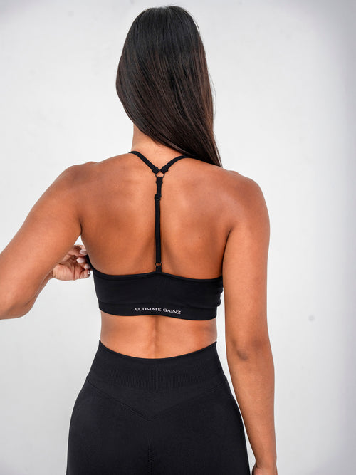 Luna | Premium Adjustable Sports Bra - Black