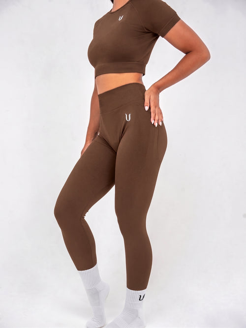 Luna | Premium Seamless Scrunch Legging - Bruin