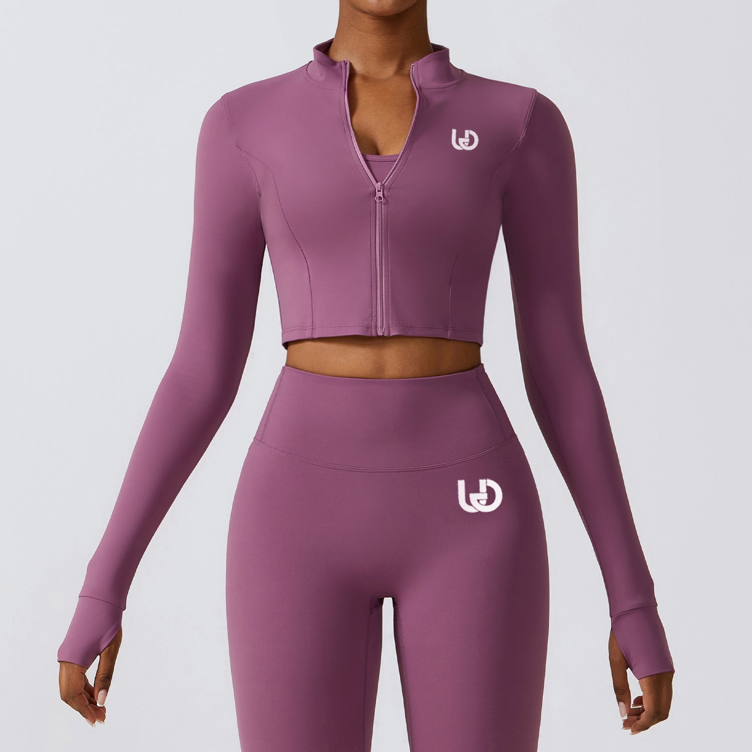 Hailey Set | Haut à Manches Longues et Legging - VioletClair