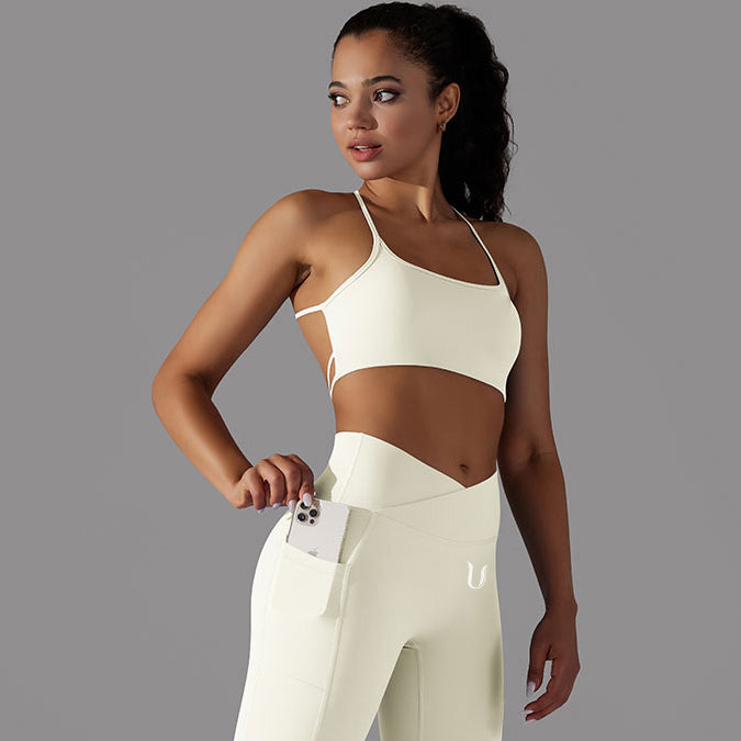 Mila | Strap Sports Bra - White