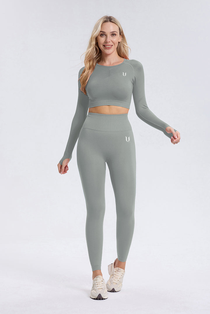 Maeve | High Waist Scrunch Legging - Grey